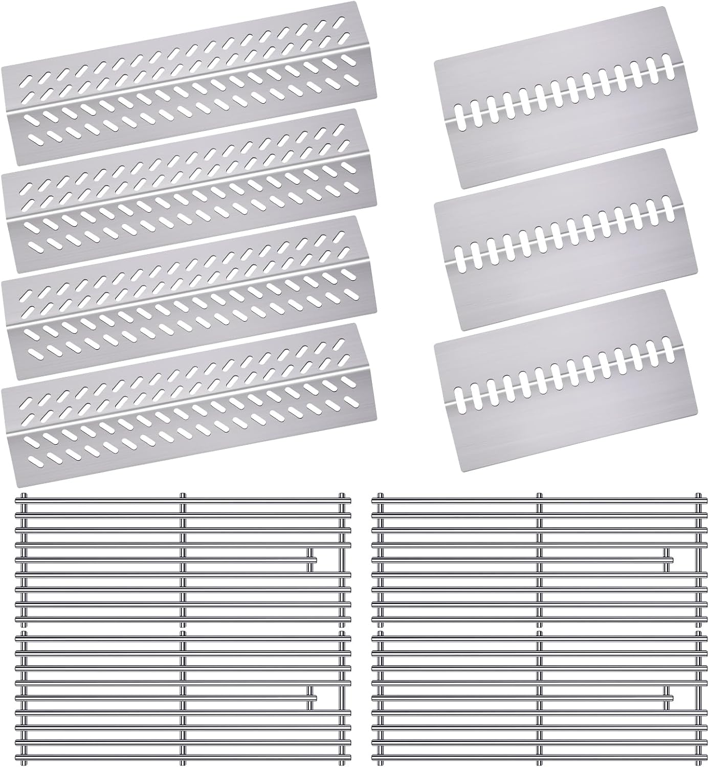 9MM 16517 Grill Grates Replacement for Bull Grill Replacement Parts, BBQ Bull Brahma 5 Burner 57568, 57569, 57568CE, 19” Lion Premium 40” 4 Burner L90000, 90000, 65073 Stainless Steel Grids