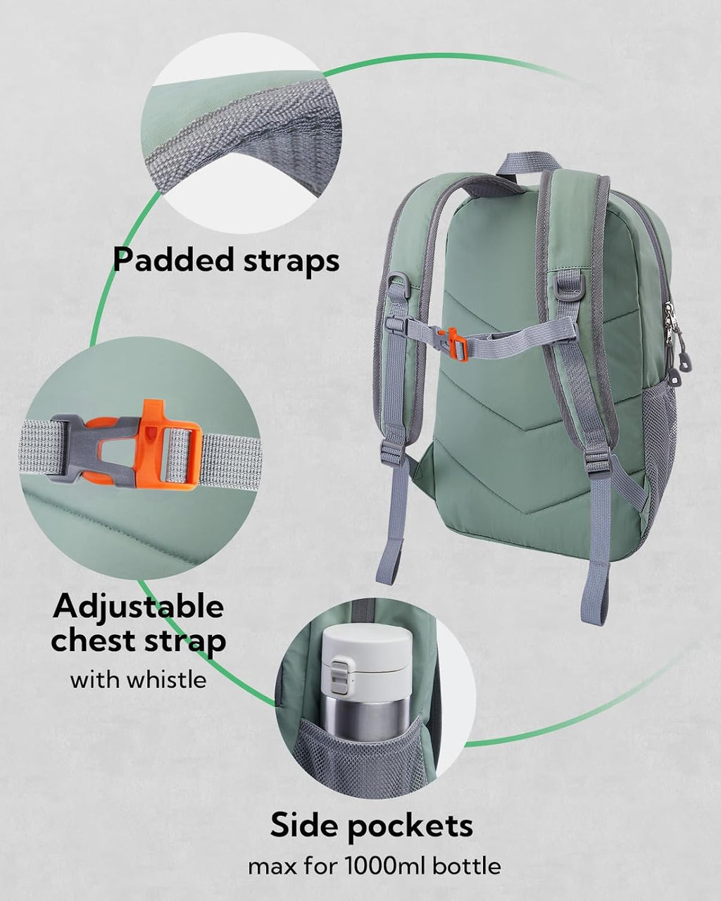WATERFLY Small Hiking Backpack: 12L Outdoor Daypack For Women Men Teenager