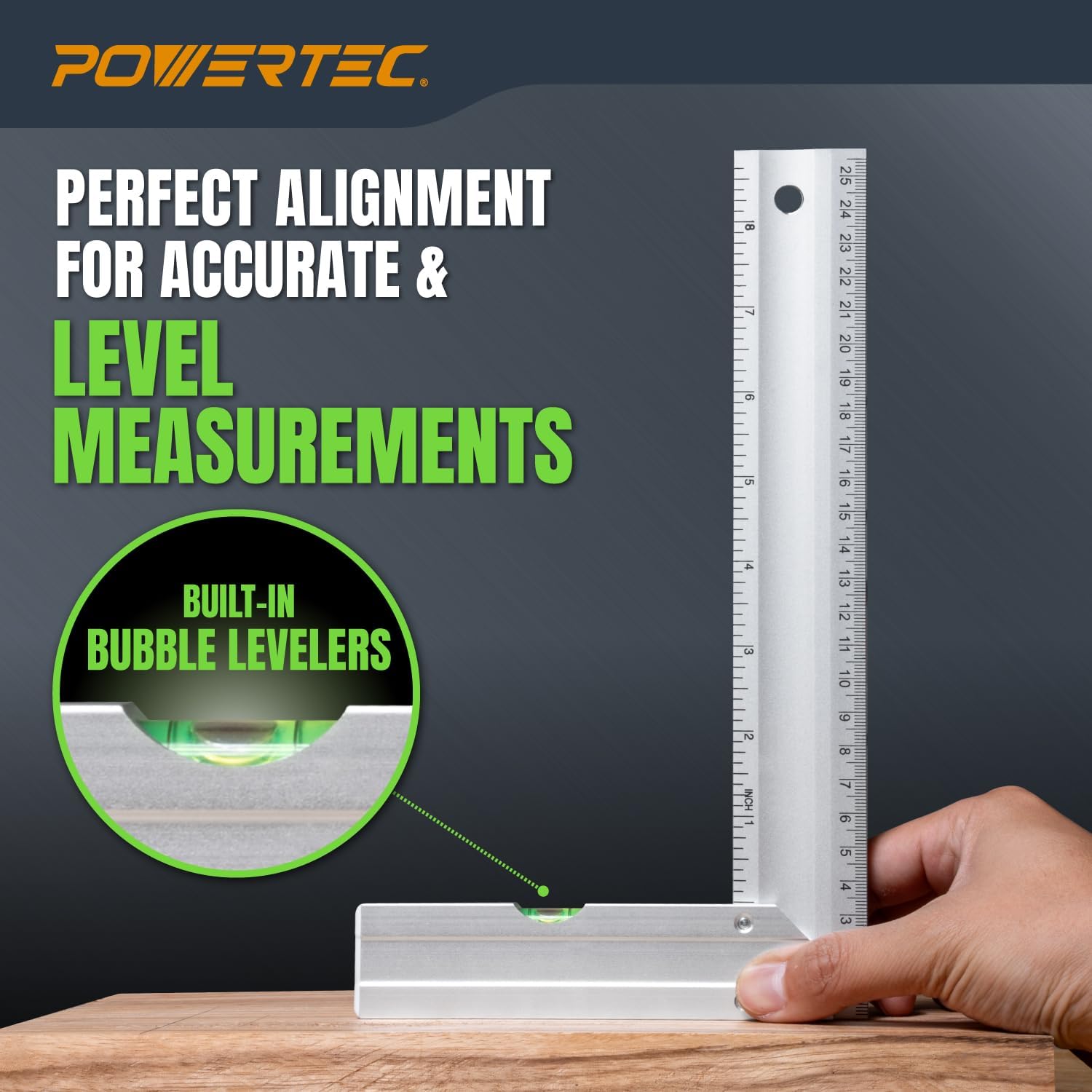 POWERTEC Setup Blocks Height Gauge 15pc Set, Router Table Setup Bars w/L Square 3pc, Machinist Square for Router Fence, Table Saw Blade, Band Saw, Drill Press (72052)