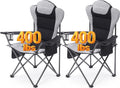 Aohanoi Heavy Duty Camping Chairs for Adults with Cup Holder & Cooler Bag