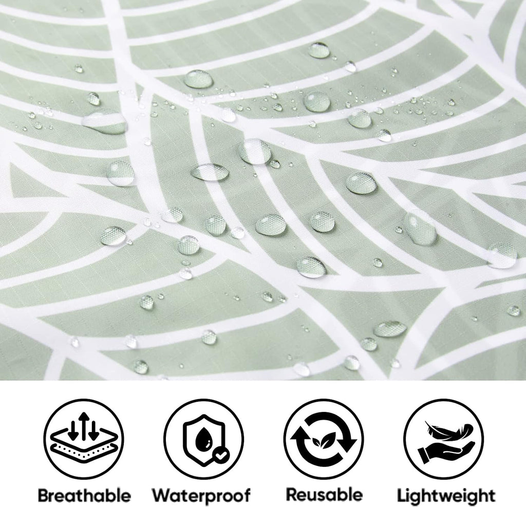 PTEROMY Hooded Rain Poncho for Adults, Reusable Waterproof Raincoat