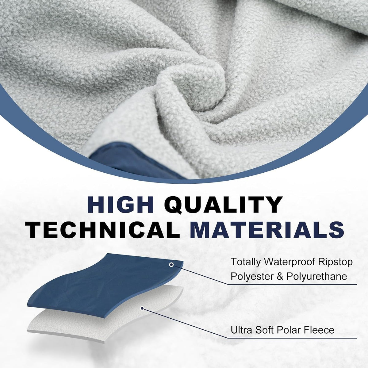 Large Waterproof Outdoor Stadium Blanket 80"x 58"