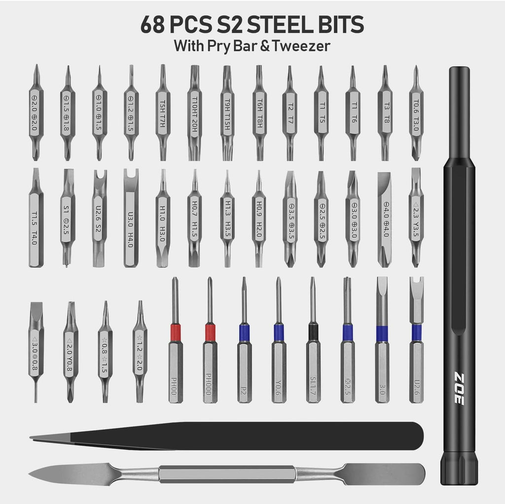 71-in-1 Precision Screwdriver Set with Pop-up Aluminum Alloy Case（Black）