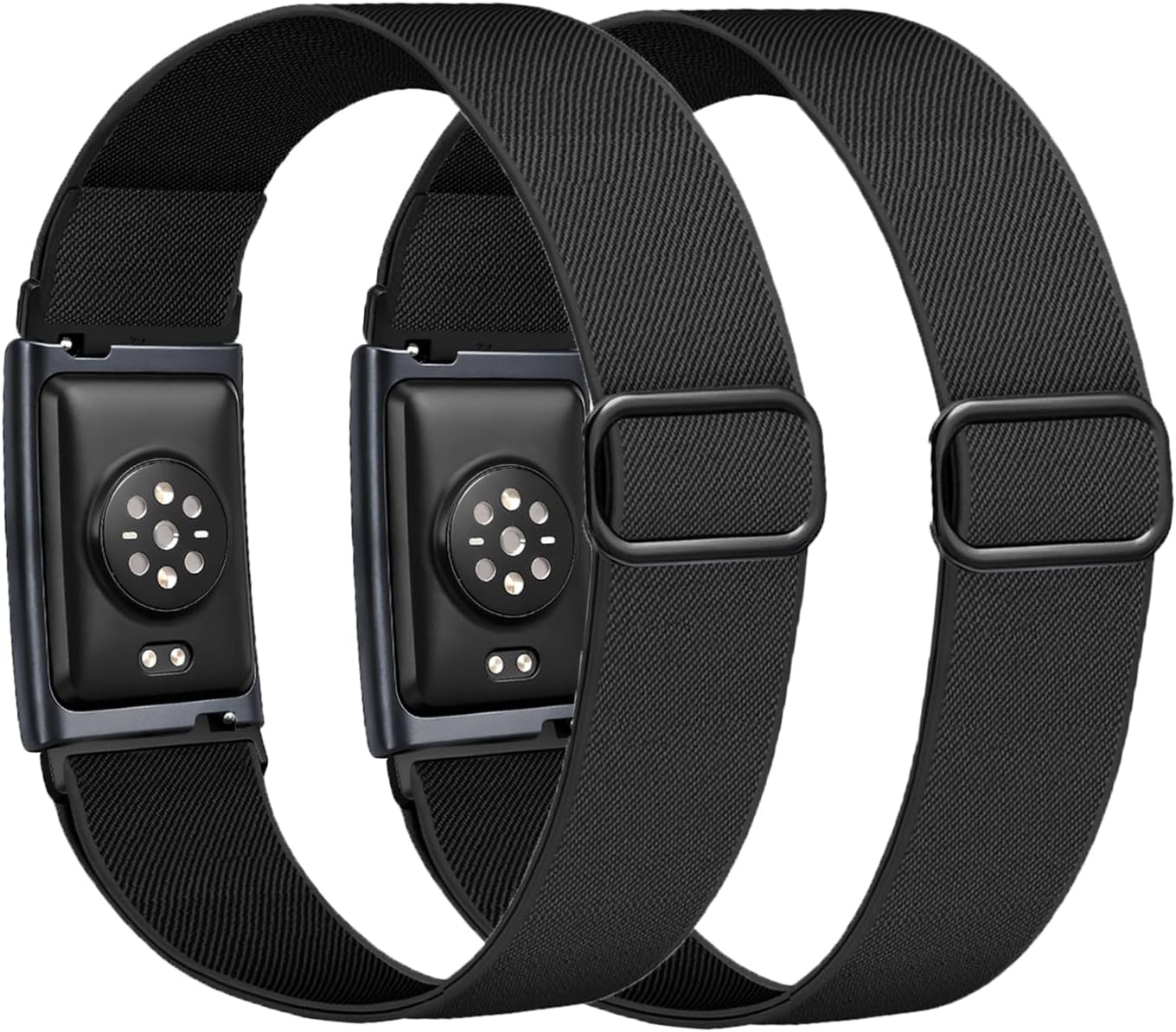 Bolesi Stretchy Bicep Arm Bands Compatible with Amazfit Helio Fitness Tracker,22mm Soft Breathable Lightweight Nylon Adjustable 38cm Long Replacement Sports Ankle Straps for Women Men Accessory