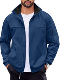 COOFANDY Mens Lightweight Bomber Jackets Stand Collar Windbreaker Softshell Jacket Zip Up Coat for Fall Outdoor