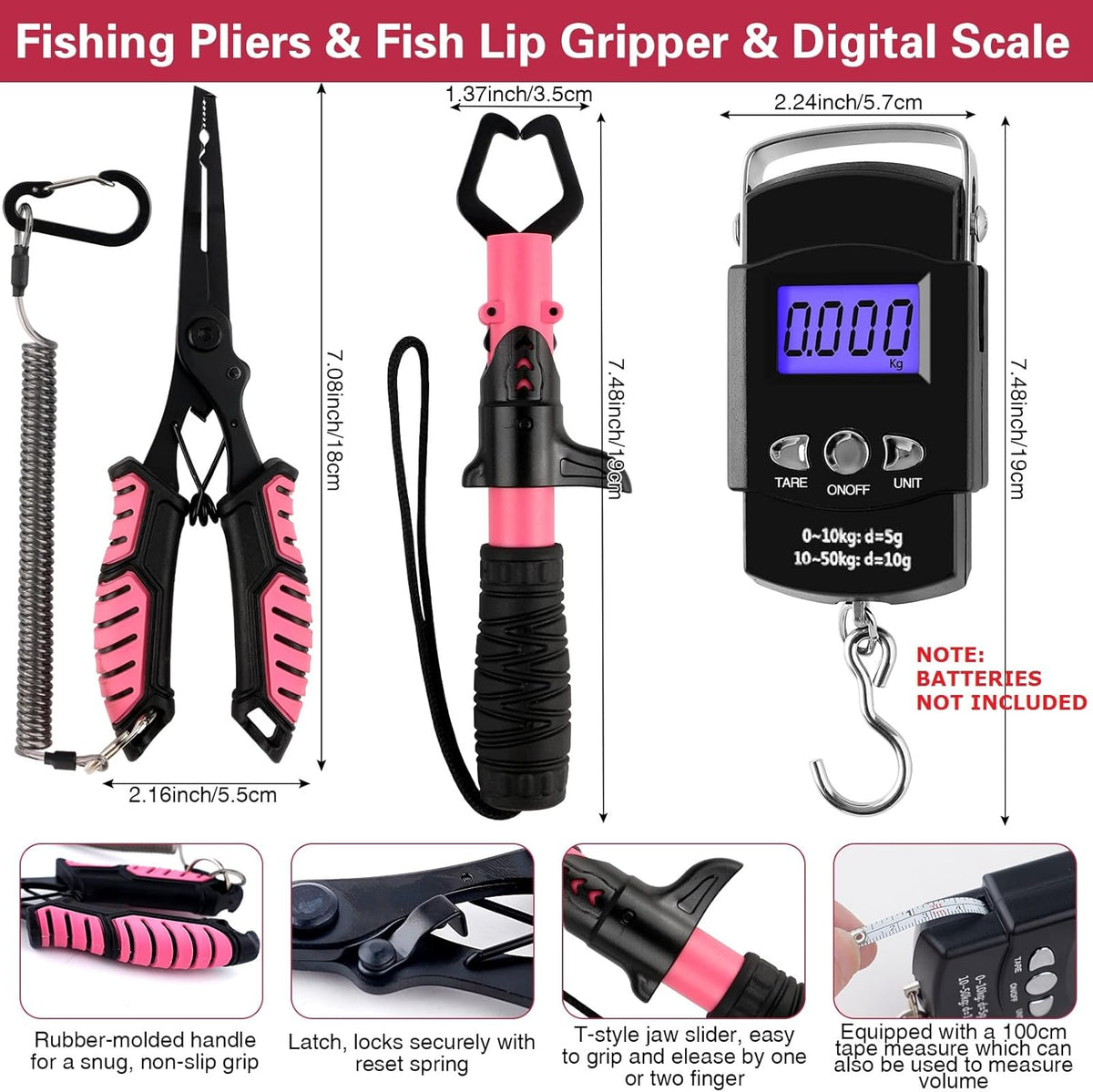3-Layer Pink Fishing Tackle Box Lure kit with Tackle Included Fishing Gear