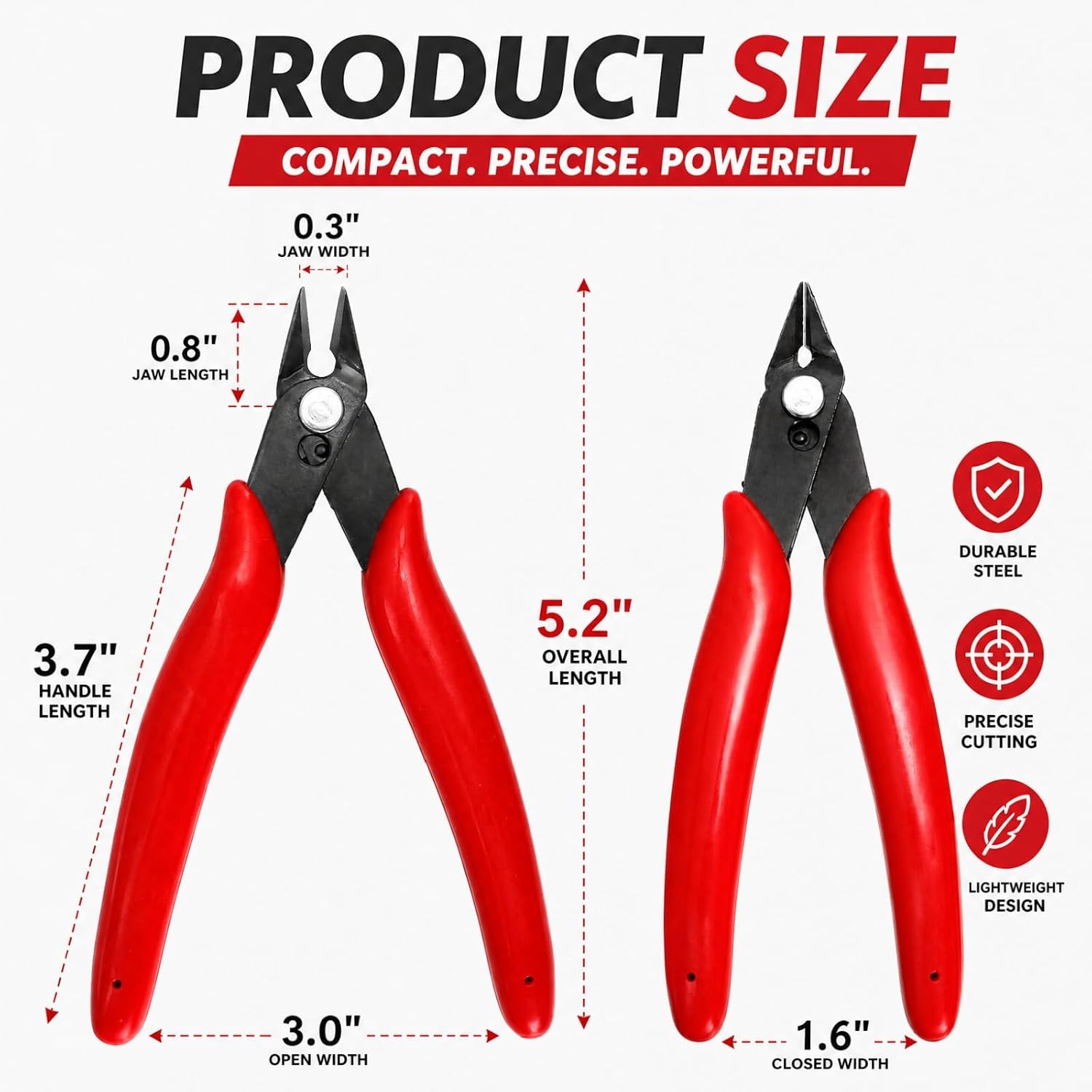 Covzoe 10 Pieces Small Wire Cutters, 5 Inch Micro Flush Cutter