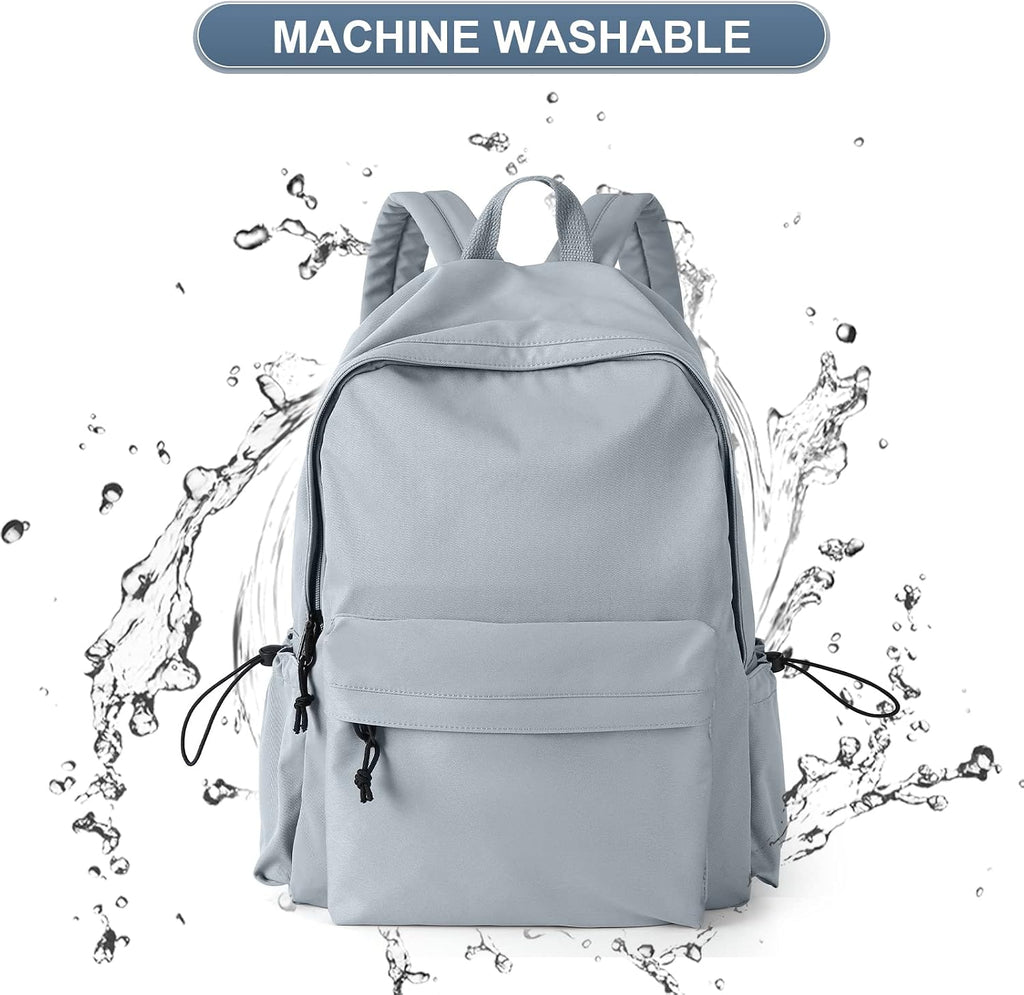 Blue School Backpack for Girls Water Resistant High School Book Bag Simple Backpack for Teens Boys Girls, Lightweight Middle School Back Pack Daypack