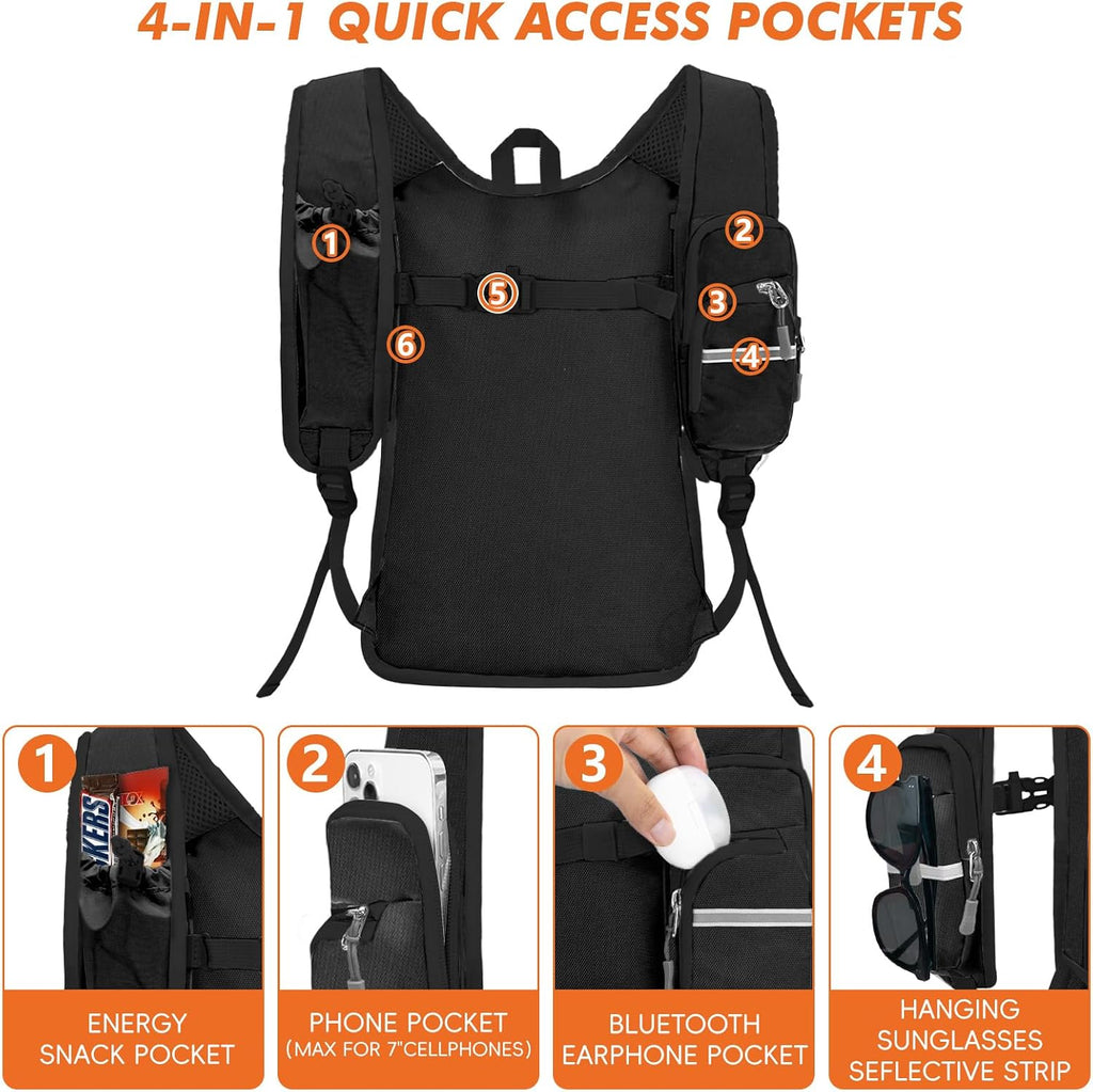 Seektop Small Hiking Backpack Expandable 12L-16L