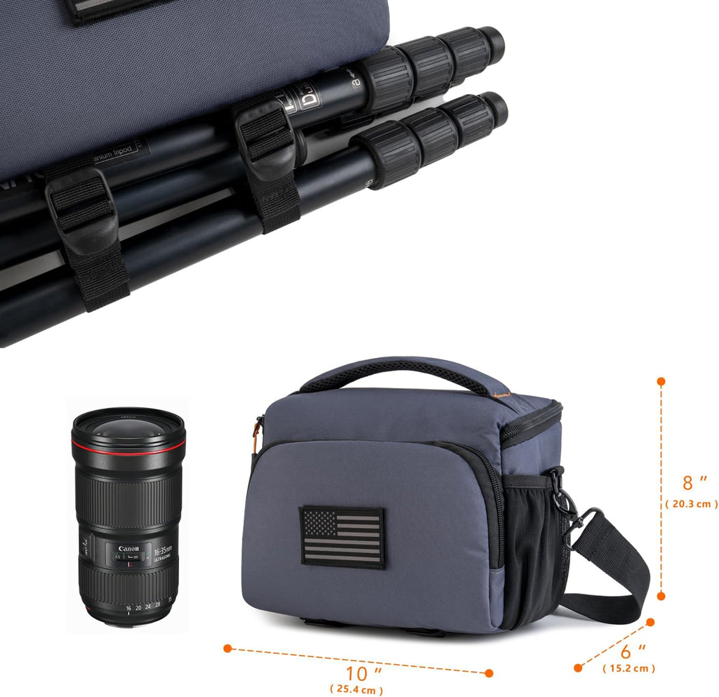 Vogano Camera Bag, Protective Covers Photography Shoulder Bag Compatible for Nikon, Canon, Sony DSL/SLR/Mirrorless Equipment Travel Waterproof