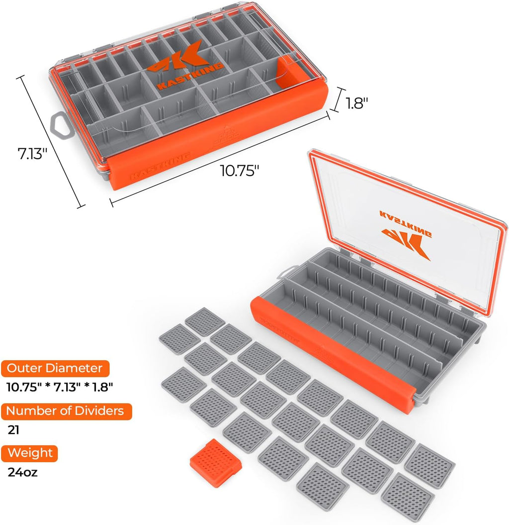 KastKing HyperSeal Waterproof Tackle Box, 3600 Tackle Trays