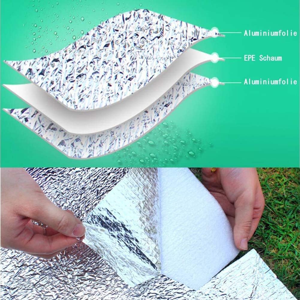 Camping Mat Insulated Sleeping Pad 78.7" x 59" Tent Floor Thermal Blanket