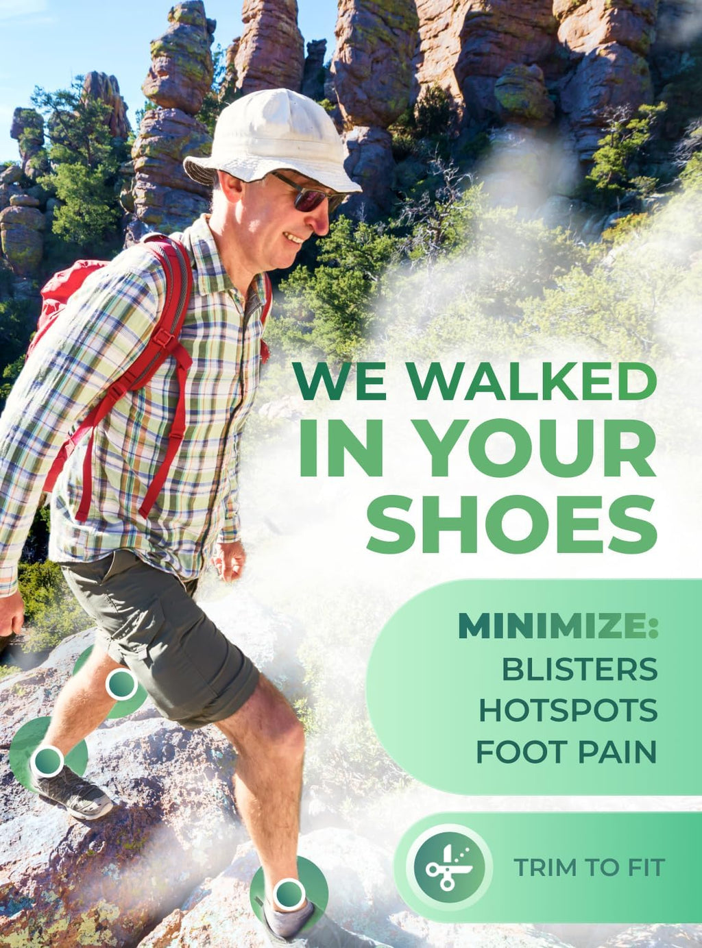 Hiking Boot Insoles for Men & Women - Arch Support Inserts
