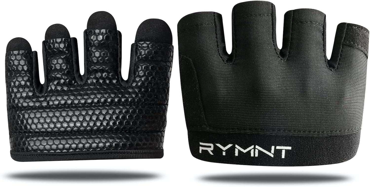Minimal Workout Gloves for Women Men, Micro Fingerless Gym Gloves Grip Pads