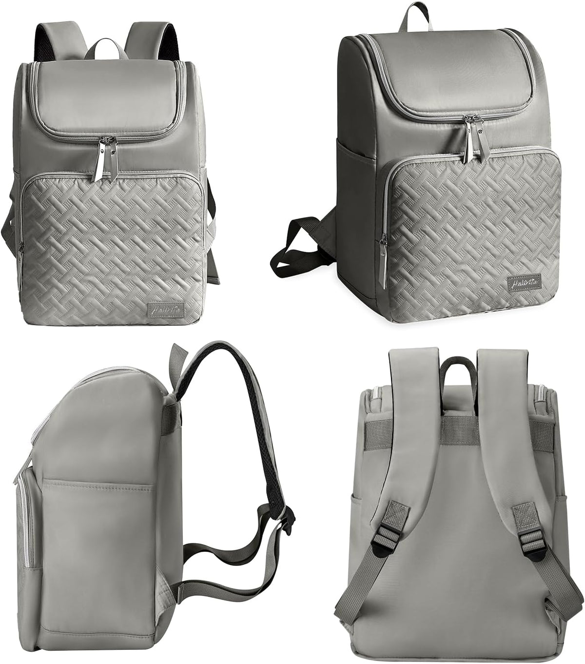 Cooler Backpack Insulated Leak Proof 33 Cans, Waterproof Hiking Backpack Cooler Soft Cooler Bag Lunch Backpack for Picnic Camping Beach, Gray