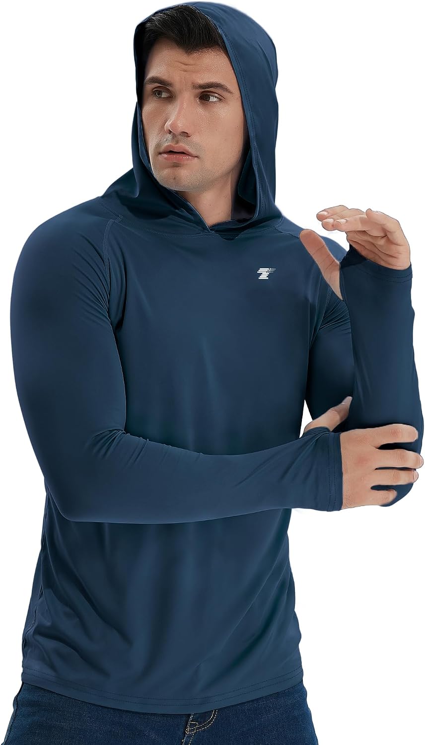 3 Pack Men's UPF 50+ Sun Protection Shirts Fishing Hoodie Long Sleeve