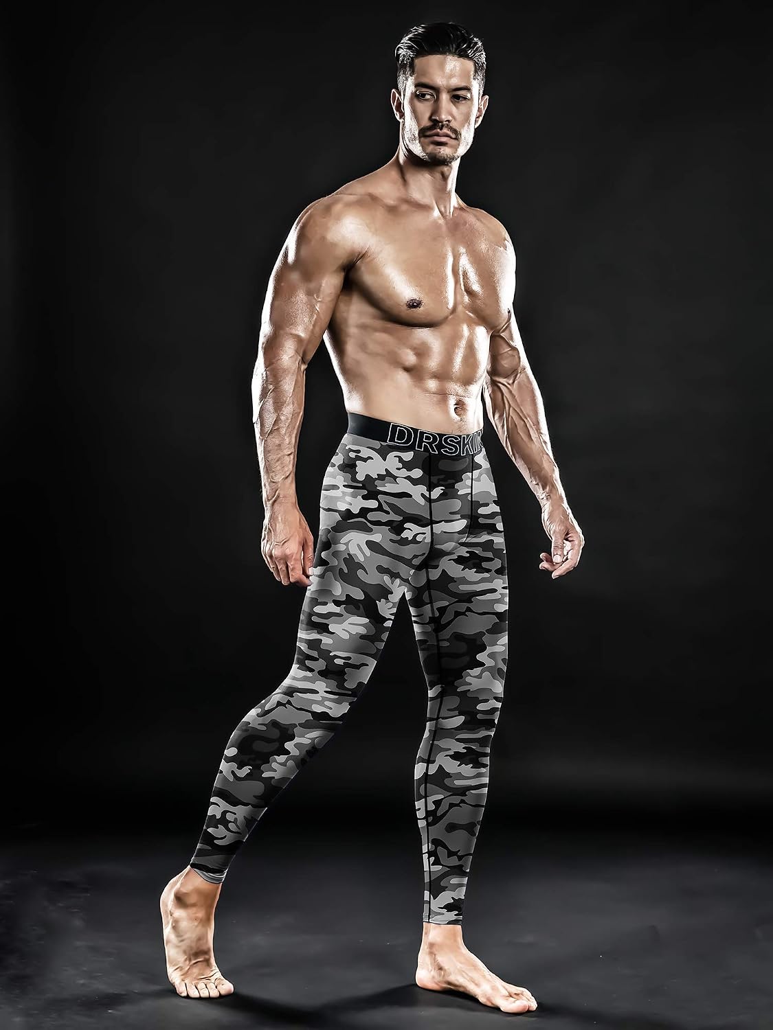DRSKIN Men’s Compression Pants (5/4/3 Pack) Quick Dry Tights Leggings Sports Baselayer Running Gym Workout