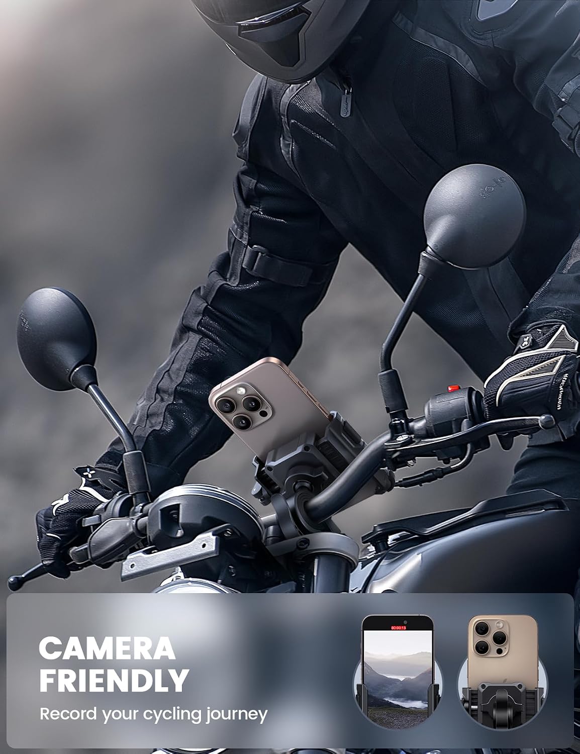 Lamicall Motorcycle Bike Phone Mount, 1s Lock Bike Phone Holder