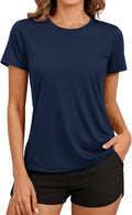 TACVASEN Women's Short Sleeve Workout Shirts UPF 50+ Sun Protection Quick Dry Athletic Tops for Running Gym Tee