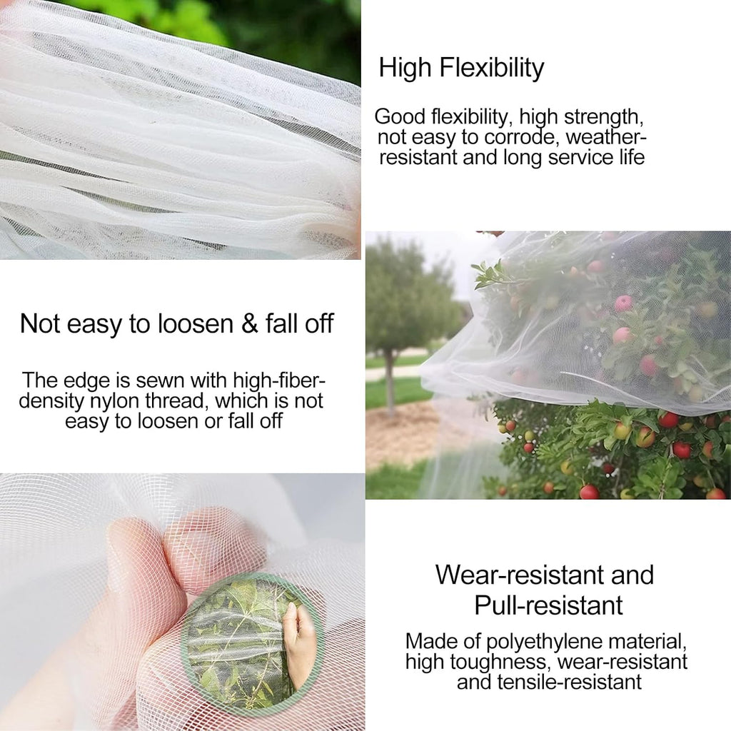 2PACK Garden Mesh Netting with Drawstring & Zipper