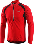 ARSUXEO Men's Half Zipper Cycling Jerseys Long Sleeves Mountain Bike Shirts 6031