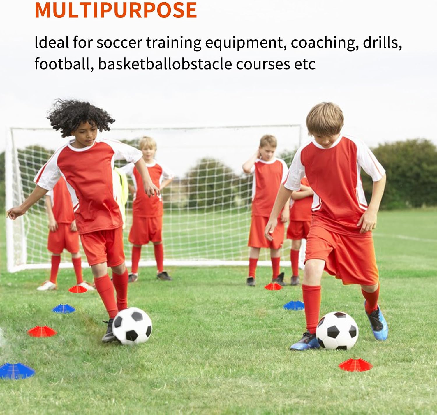 IHEPYQ Soccer Agility Training Equipment Set, 12 Rung 20Ft Agility Ladder, 12 Disc Cones, 4 Steel Stakes, Solo Soccer Trainer, Jump Rope - Speed Training Equipment for Soccer Football Basketball