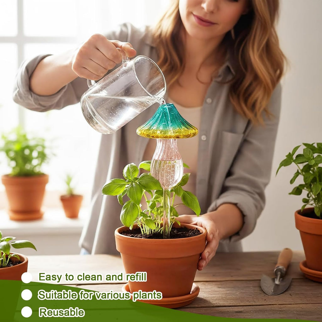 4Pcs Self Plant Watering Globes Glass Water Bulb for Outdoor Indoor Plants