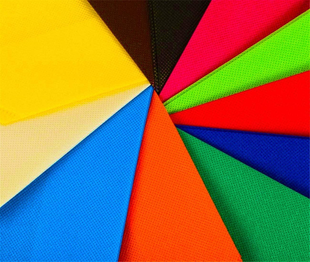 36 Pack 13" 12 Colors Multi-Color Reusable Tote Gift One Side Blank Non-woven Colored Treat, Fabric Tote, Commodity snack bag
