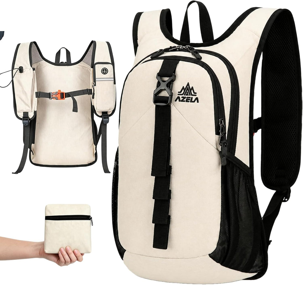 15L Packable Hiking Backpack, Lightweight Daypack with Phone Pocket