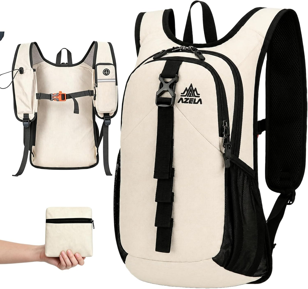 15L Packable Hiking Backpack, Lightweight Daypack with Phone Pocket