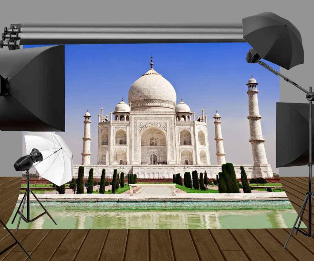 Taj Mahal India Landmark Building Photography Backdrop, 7x5ft