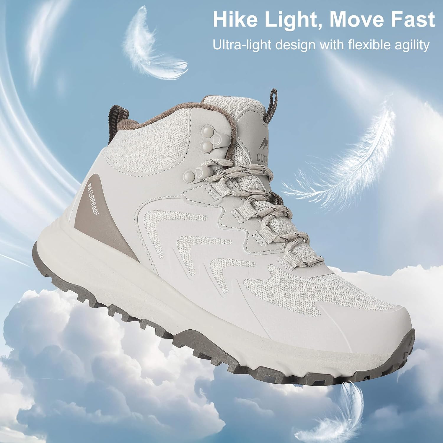 Women's Lightweight Waterproof Hiking Boots Mid Ankle