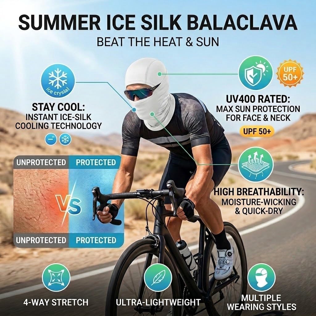 Balaclava Ski Mask Motorcycle Face Mask Summer Cooling