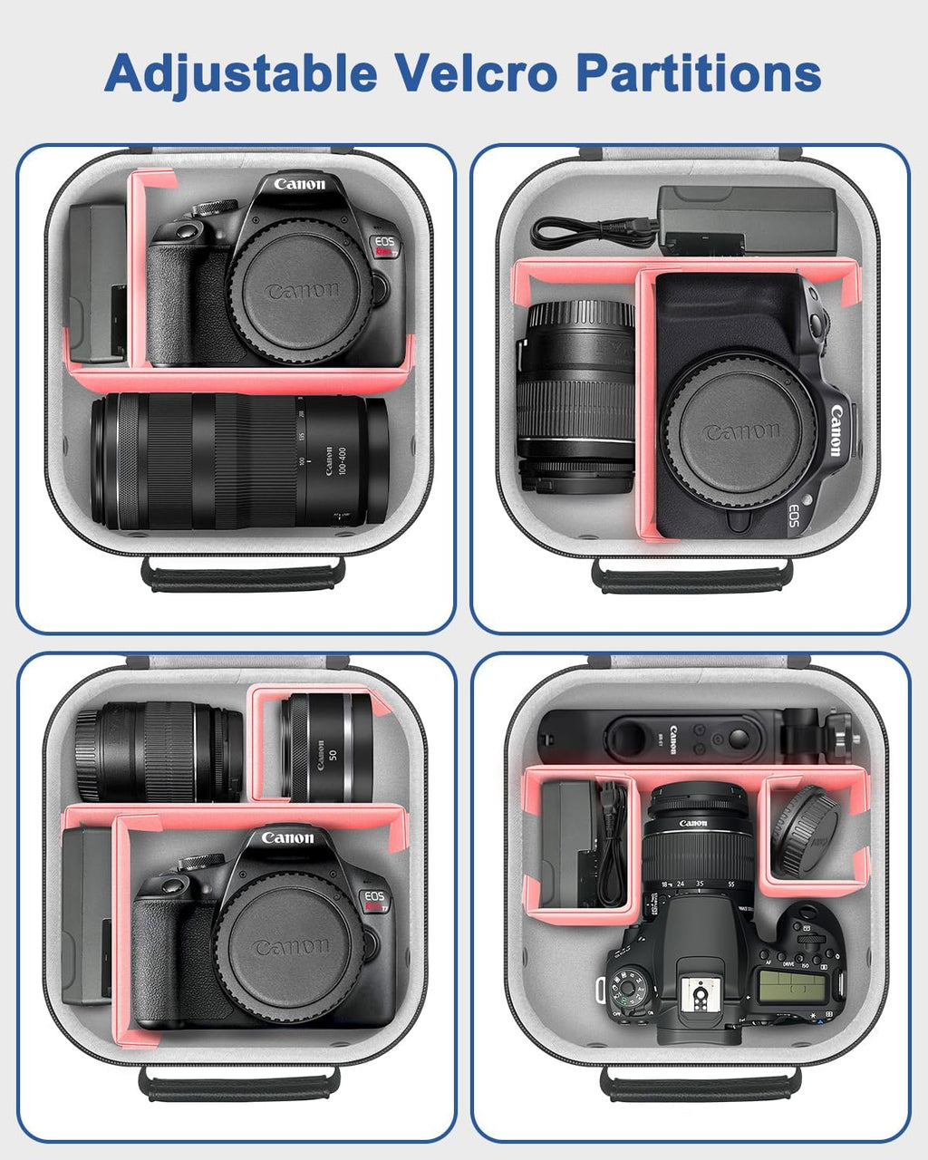 Hard Camera Travel Carrying Case for Canon EOS Rebel T7/R100/R50/R6Mark III