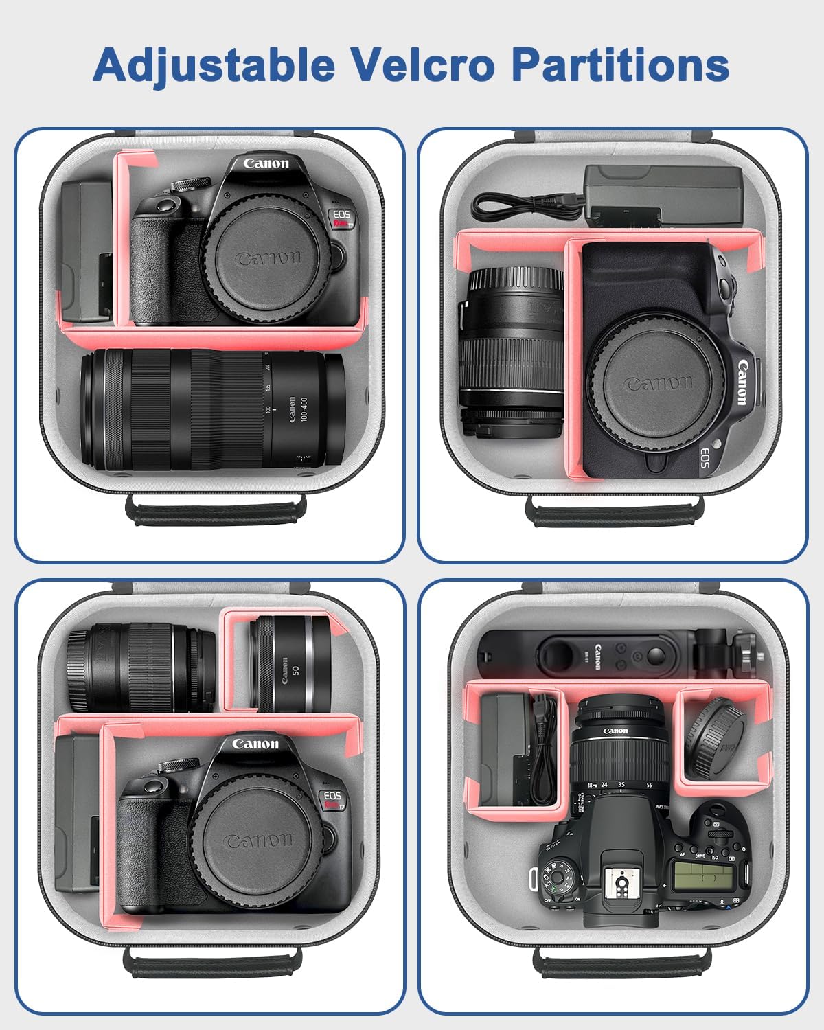 Hard Camera Travel Carrying Case for Canon EOS Rebel T7/R100/R50/R6Mark III