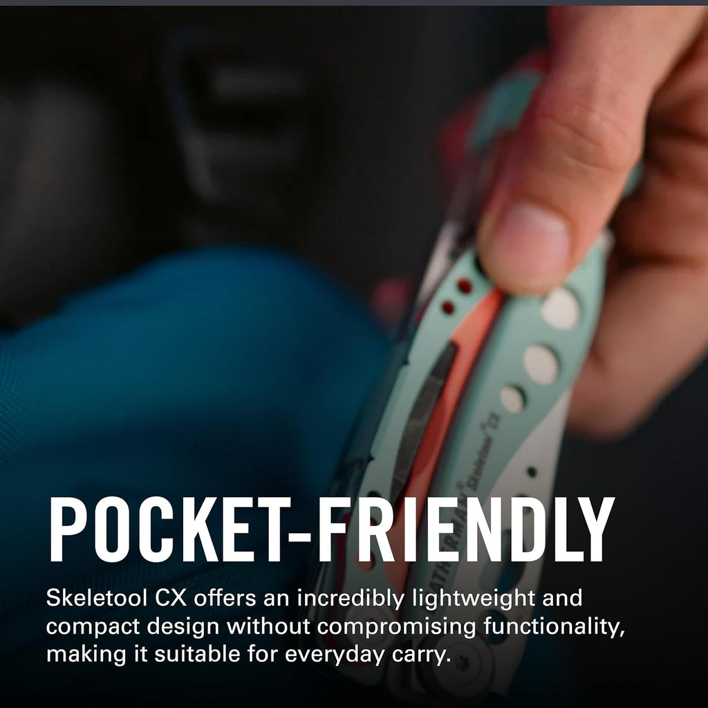 LEATHERMAN Skeletool CX 7-in-1 Multi-Tool, Lightweight EDC, Onyx