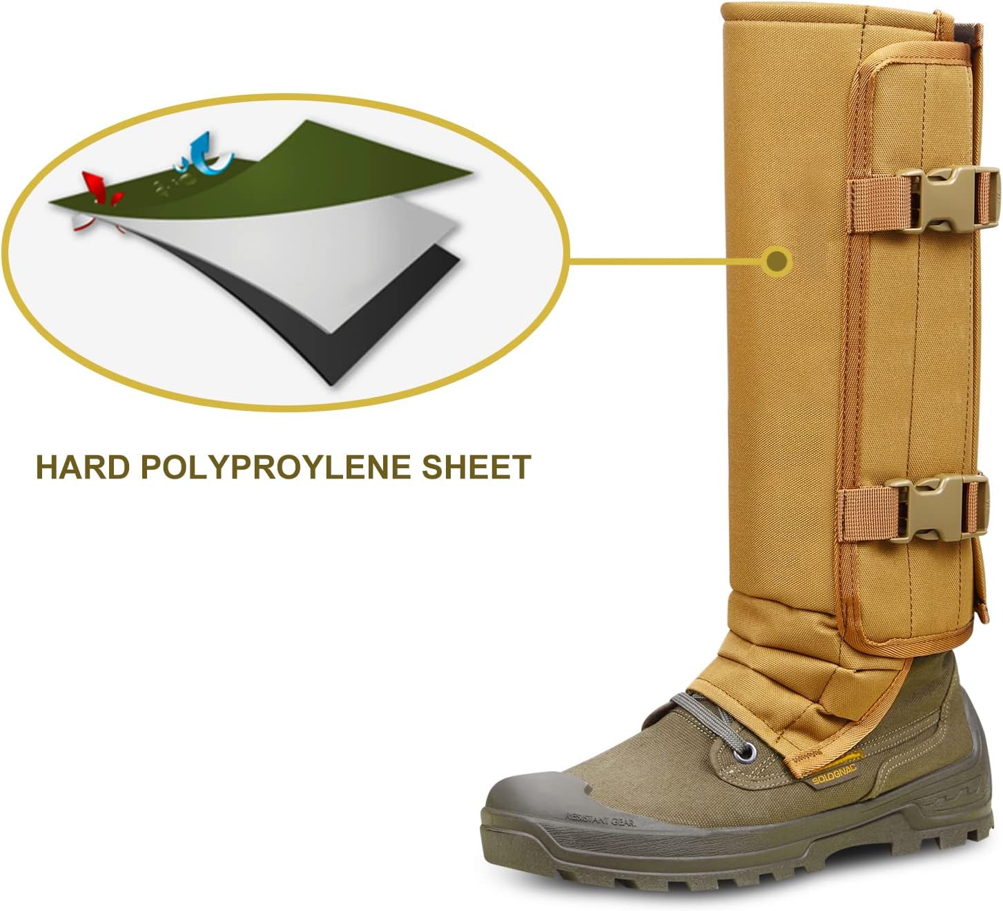 Skiguard Snake Guard Gaiters - Waterproof Chaps for Lower Legs, Bite Proof Guardz, Adjustable Size