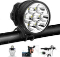 Weihao Bike Lights for Night Riding, Waterproof Bicycle Headlight, Super Bright 10500 Lumen 7 LED Bike Headlight, 9600mAh Bicycle Front Light, Rechargeable Headlamp Flashlight for Camping Outdoor