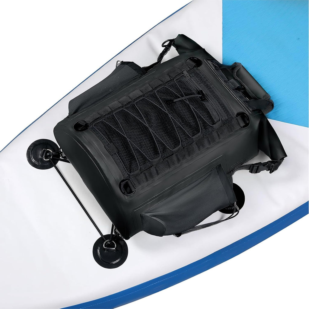 MORXPLOR Low Profile 25L Waterproof Deck Bag for Paddle Boards & Kayaks - Paddleboard Storage Roll Top Dry Bag for SUP, Surfboard, and Boating Accessories