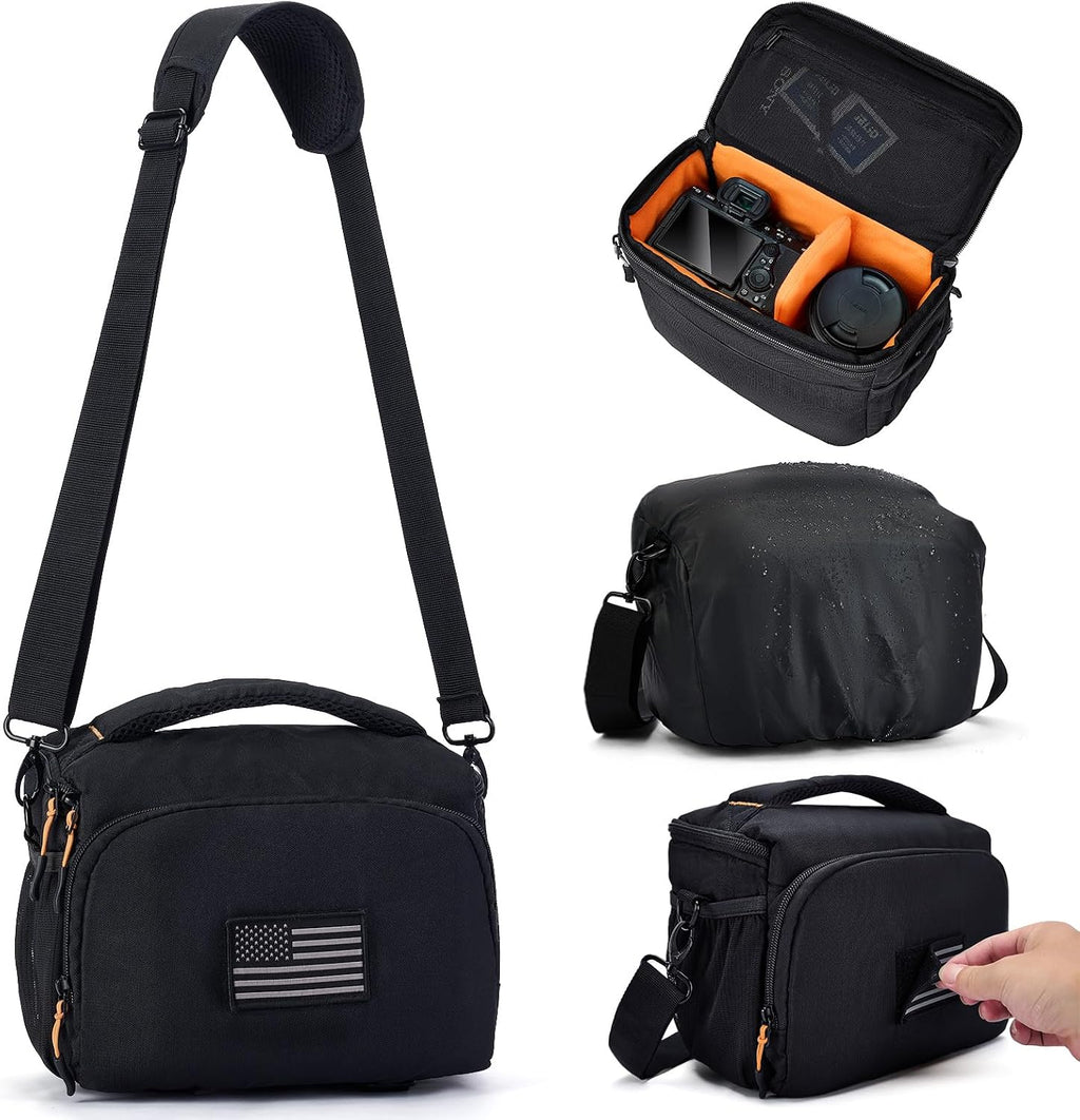 Vogano Camera Bag, Protective Covers Photography Shoulder Bag Compatible for Nikon, Canon, Sony DSL/SLR/Mirrorless Equipment Travel Waterproof