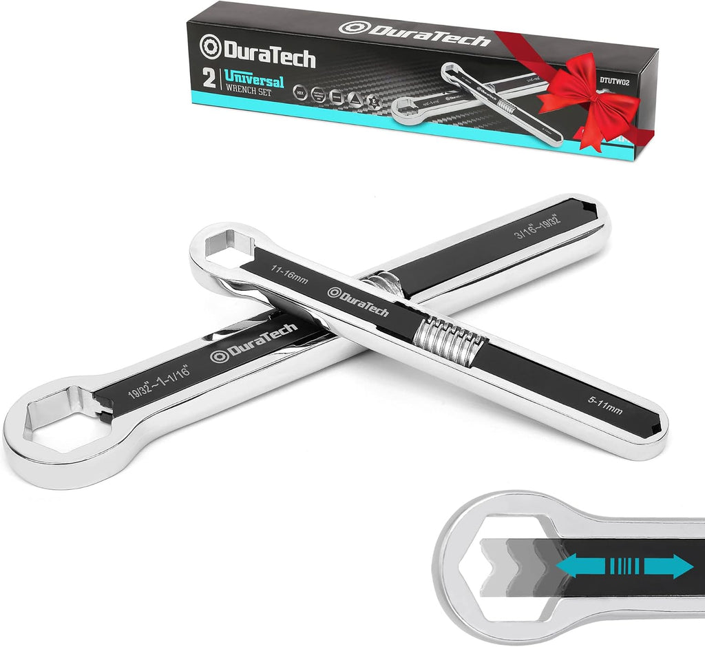 DURATECH Universal Wrench Set, SAE & Metric, 1/4”-1”& 6 mm-25 mm