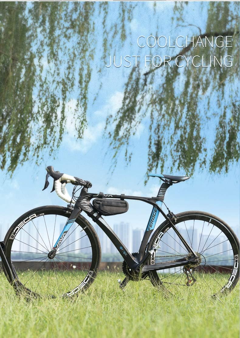 Cool Change Bike Bag Top Tube, Bike Frame Bag Triangle Waterproof Bicycle Under Tube Bag for MTB Road Bike, Cycling Accessories