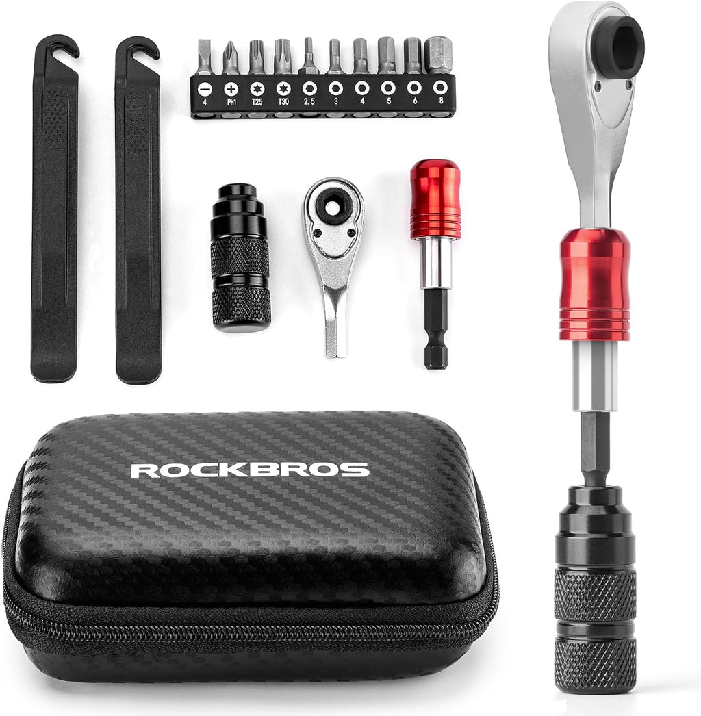 ROCKBROS 14‑in‑1 Bike Tool Magnetic Repair Tool Kit Reversible Wrench
