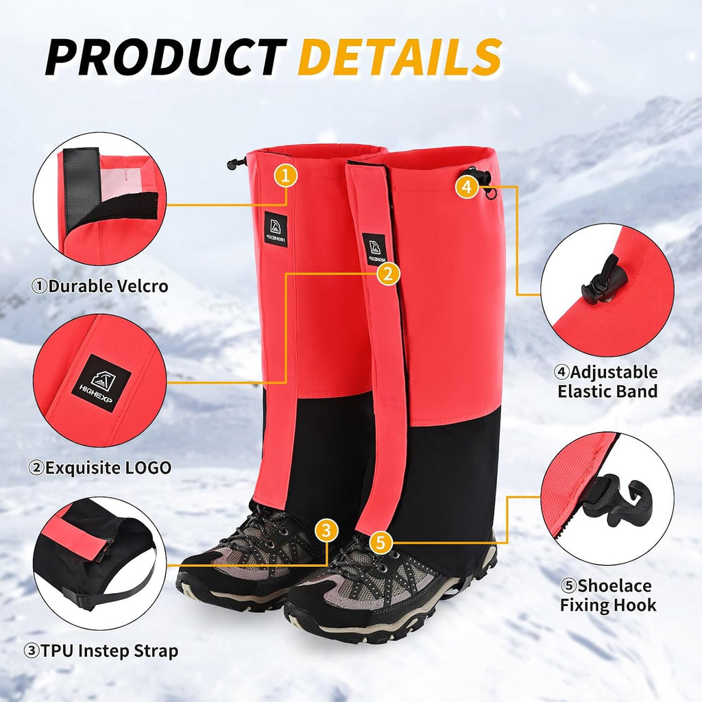 Leg Gaiters Waterproof Snow Boot Gaiters for Women Men