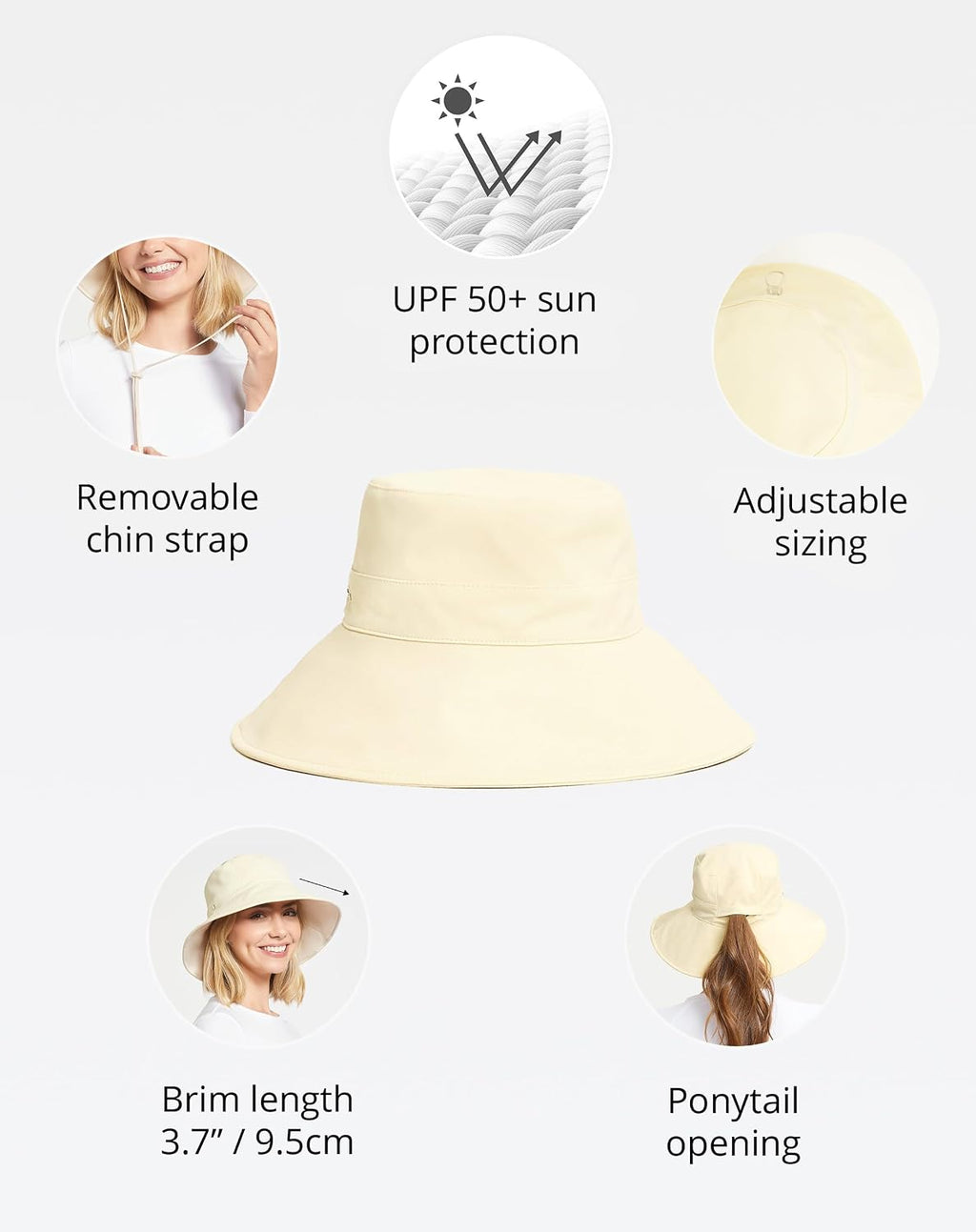 Solbari Women's Wide Brim Beach Hat UPF 50+