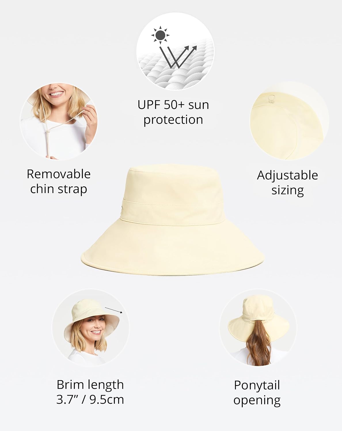 Solbari Women's Wide Brim Beach Hat UPF 50+
