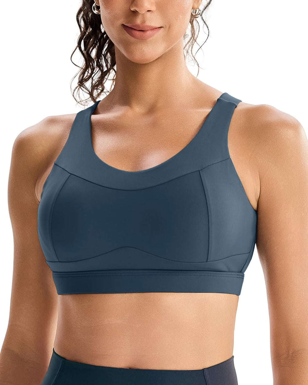 RUNNING GIRL High Impact Sports Bras for Women,Racerback Running Bra Workout Crop Tank Tops Longline Sports Bra Push up