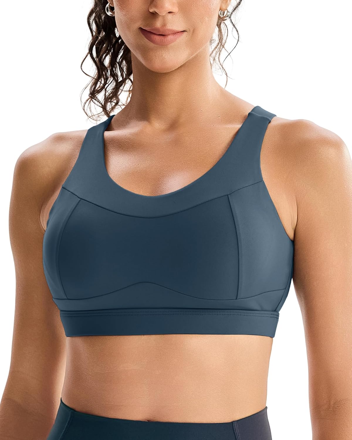 RUNNING GIRL High Impact Sports Bras for Women,Racerback Running Bra Workout Crop Tank Tops Longline Sports Bra Push up