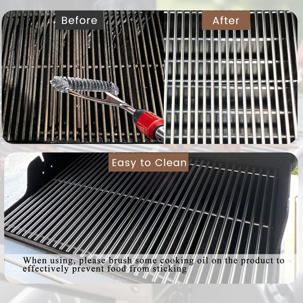 SF027C (3-Pack) 17 3/4" Stainless Steel Cooking Grid for Kenmore 148.16156210, 148.1637110; Master Forge 3218LT, 3218LTM, 3218LTN, DG0576CC, E3518-LP, L3218; Perfect Flame SLG2007D