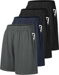 4 Pack Gym Mens Shorts - Basketball Athletic Shorts Fitness Clothing
